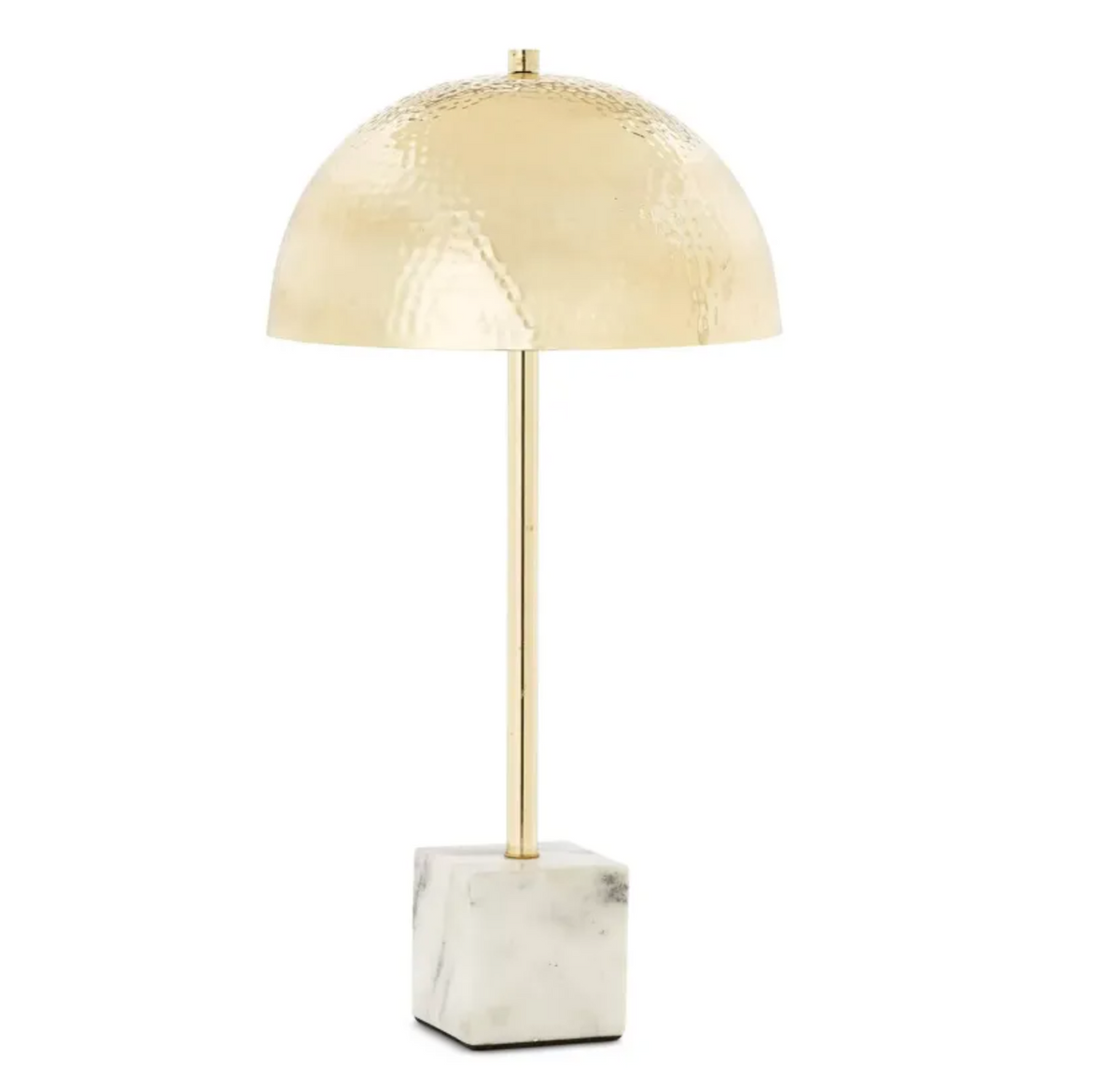 Twos Company Brass Accent Lamp with Marble Base – Hingham