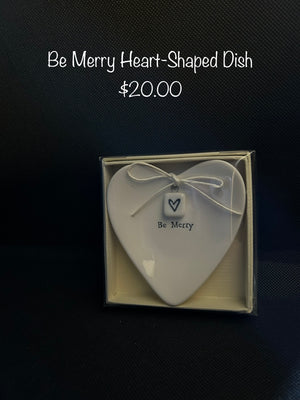 Be Merry Heart-Shaped Dish