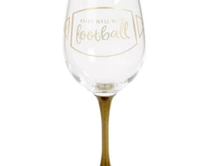 Paris well with Football Wine Glass