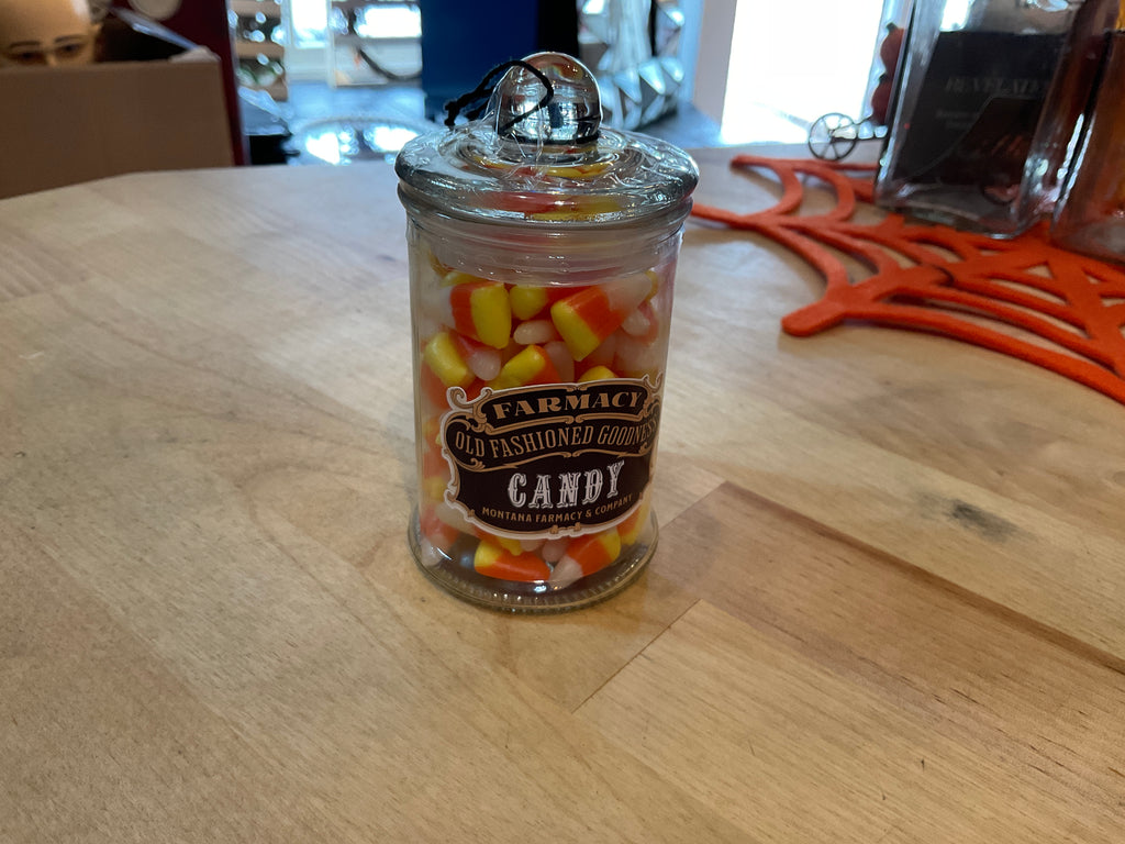 Apothecary Jar Fall Halloween Candy Corn Nostalgic