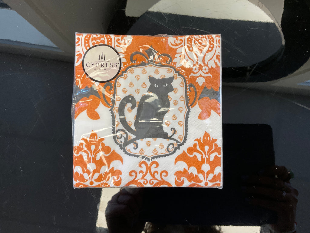 Spooky Cat Silhouette Cocktail Napkins
