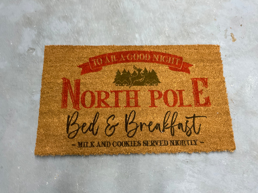 North Pole Christmas Doormat