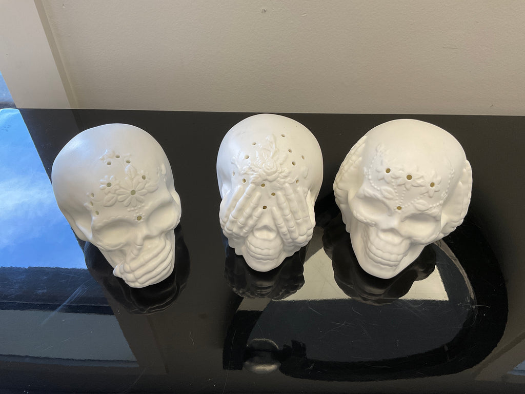 Bone Head Light Up Skeleton Set of 3