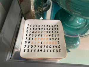 Square Trinket Tray-Travel To Other Zip Codes
