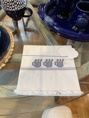 Antiqua Towel - Blue Mugs