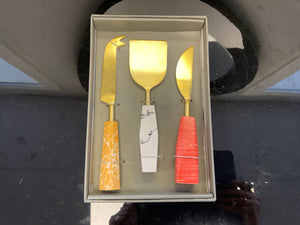 Charleston Set Of Three Cheese Knife Set Stainless Steel
