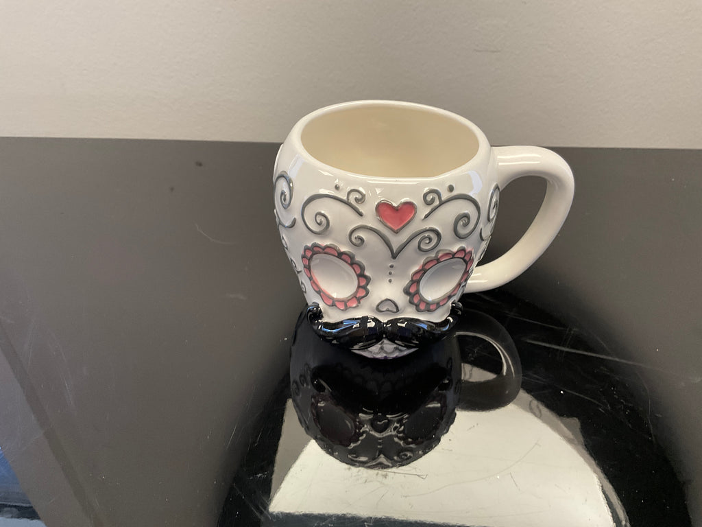 Sugerskull Moustache Mug Gift