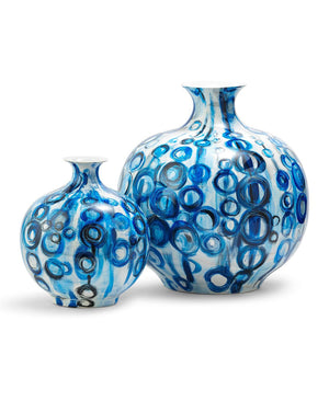 Blue Circles Vase