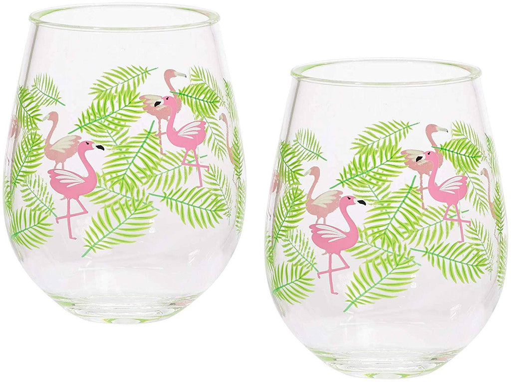 Flamingo Double Stemless Glasses