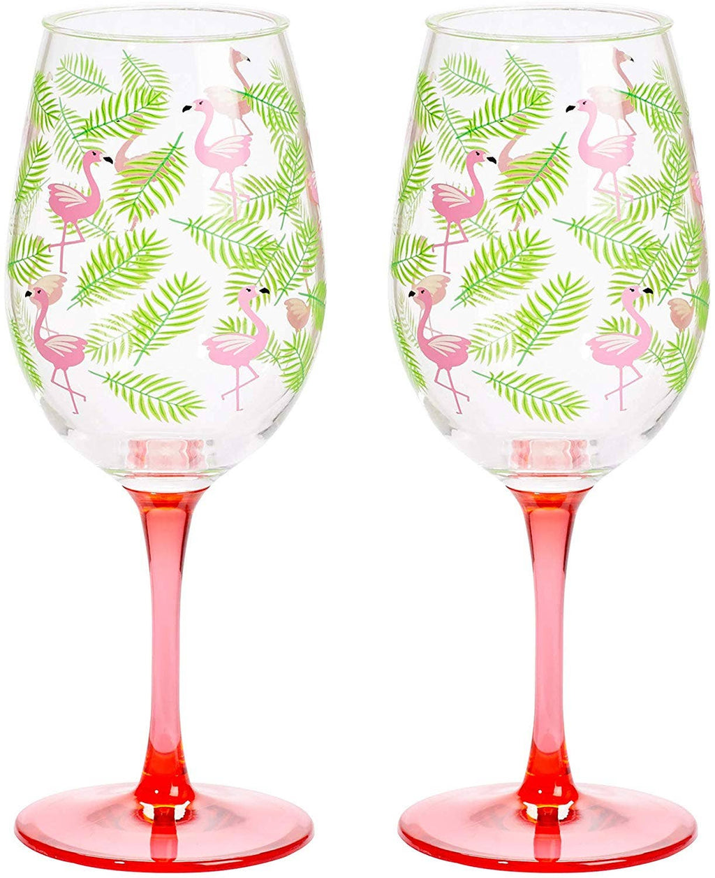 Flamingo Double Wine Glasses