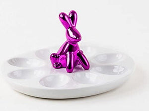 Purple Balloon Bunny Egg Tray