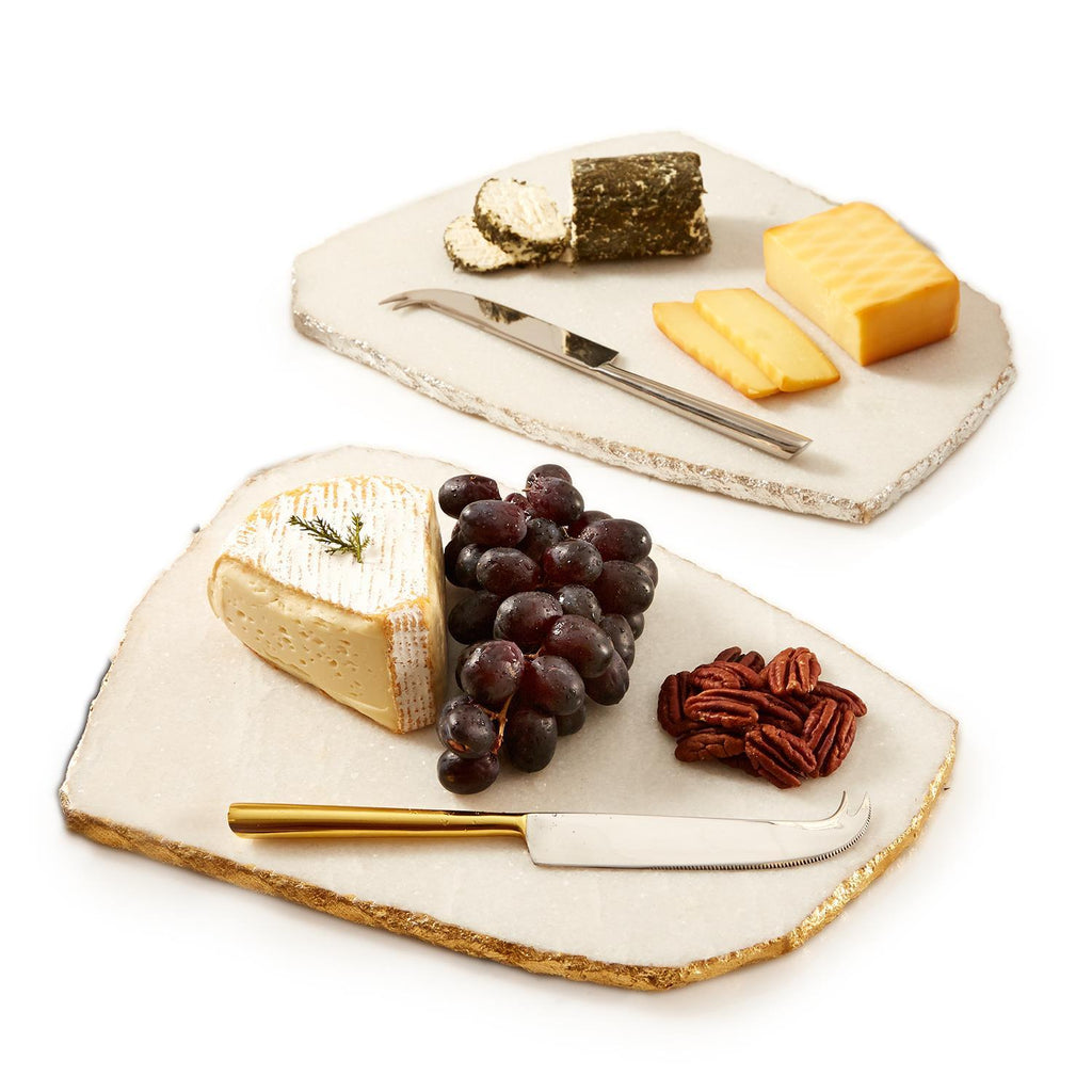 White Marble Cheese Set