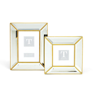 Sterling Silver Beveled Mirror Photo Frames