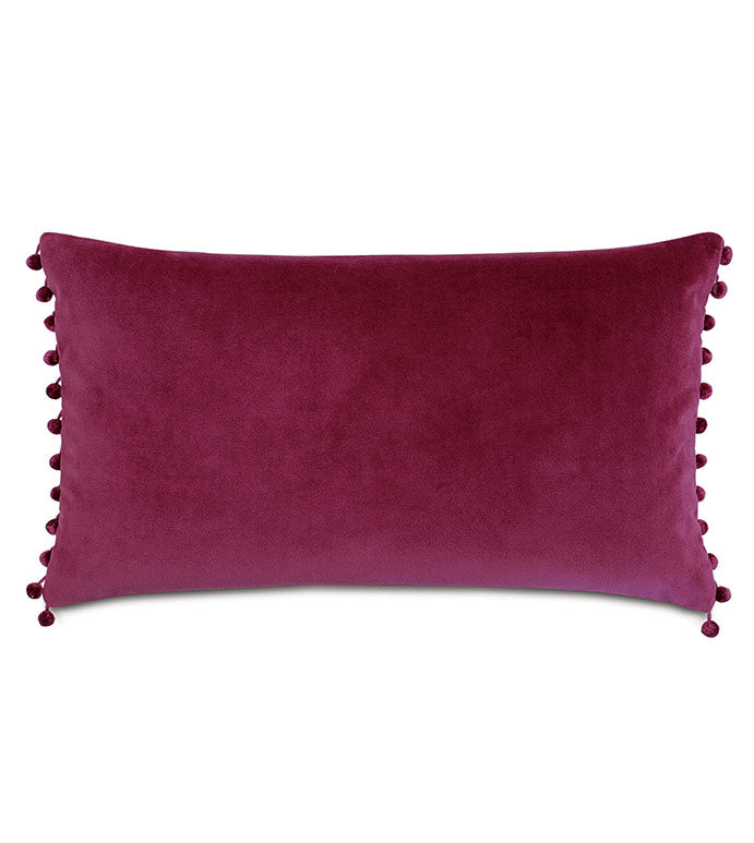 Raspberry Frou Frou Pillow 15x26