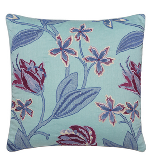 Beaulah Aqua Decorative Pillow 22x22