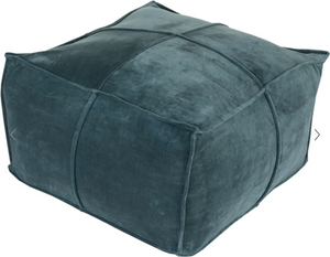 Cotton Velvet Pouf