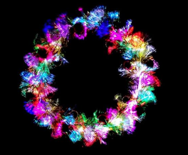 Fiber Optic Wreath
