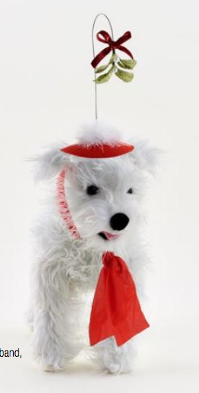Dog Mistletoe Headband