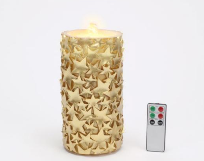 Gold Star Water Wick Candle w/Remote