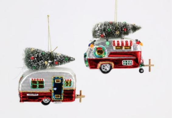 Camper with Tree Ornament