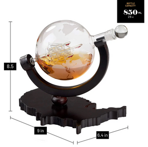 Whiskey Decanter on USA Map Tray