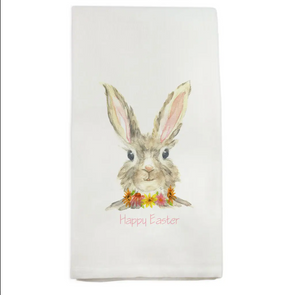 Easter Bunny with Quote Dishtowel