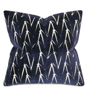 Phase Velvet Decorative Pillow in Blue