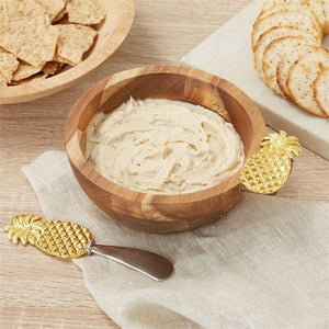 Pineapple Dip Bowl with Spreader