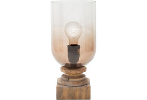 Catherine Table Lamp - Wood And Tinted Glass